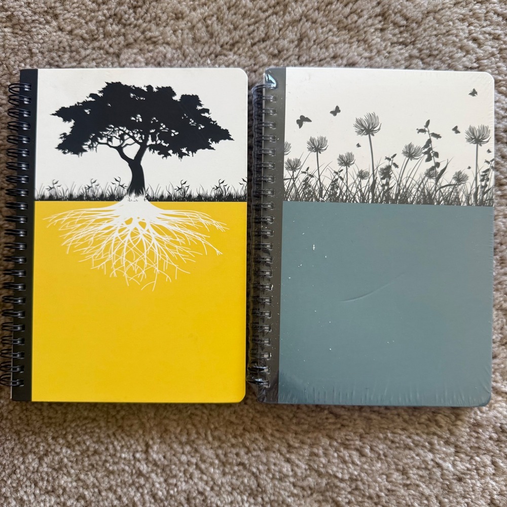 Spiral Notepad 2 Pk Wirebound Ruled Planner A6 Size 80 Sheets NEW